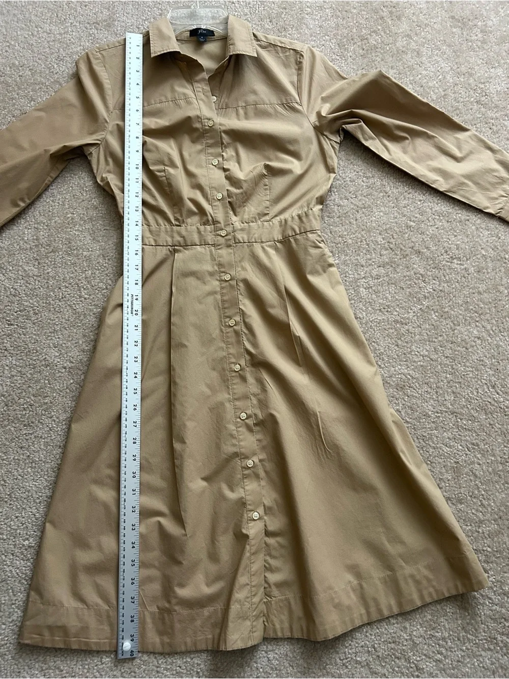 J. Crew Long-Sleeve Button Front Shirt Dress